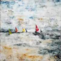 Regatta, 60 x 60, Acryl auf Leinwand