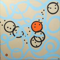 Bubbles, 50 x 50, Acryl auf Leinwand