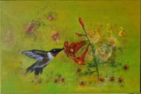 Kolibri, 40 x 60 Acryl auf Leinwand